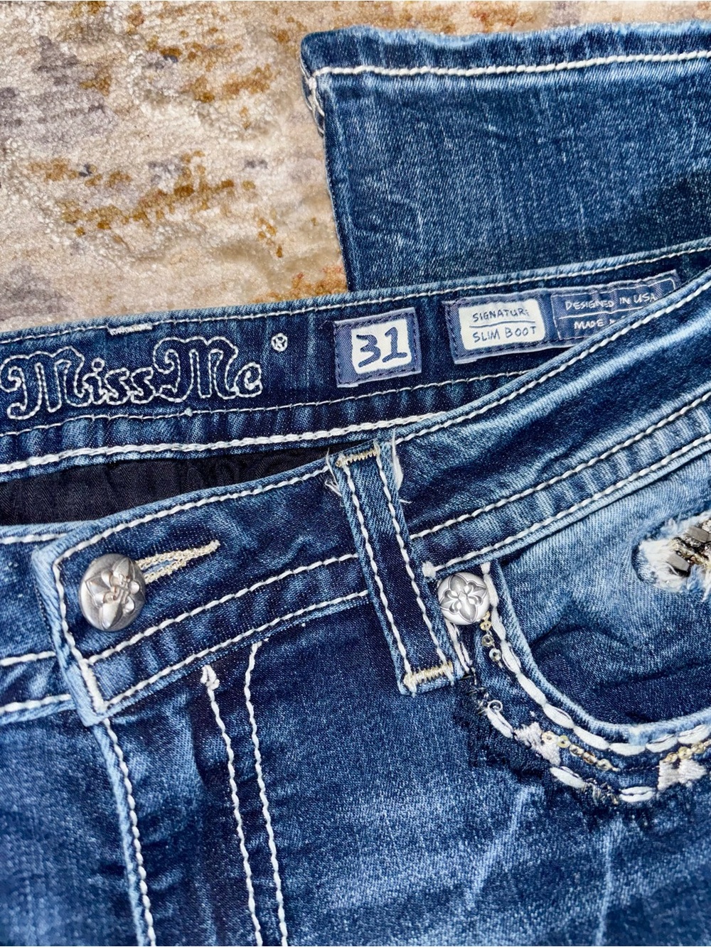 New! Miss Me Slim Boot Jeans - Picture 3 of 5